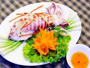 Món ăn được chế biến từ mực tươi